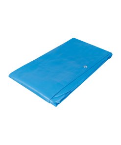 Lona de polietileno Truper Heavy-Duty 4x6m Azul - Tecnología de ojillos metálicos reforzados para exteriores que asegura 180g/m² de protección continua en condiciones extremas (Clave 15373)