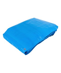 Lona de polietileno Truper Heavy-Duty 7x10m Azul - Tecnología de refuerzo perimetral para coberturas grandes que asegura 180g/m² de protección integral en áreas extensas (Clave 102576)