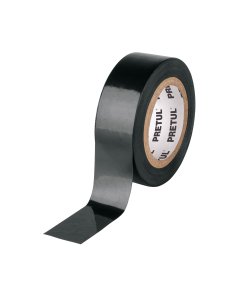 Cinta de aislar de 9 m x 19 mm, color negra, opción versátil para aislamiento y protección, PRETUL, clave 20521.
