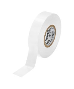 Cinta TRUPER AislantePro 18m Blanca - AISLAMIENTO ELÉCTRICO PROFESIONAL 19mm - Máxima Adhesión - Alta Resistencia - Uso Industrial - Clave 12506