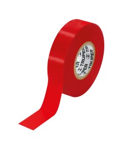 Cinta TRUPER AislantePro 18m Roja - AISLAMIENTO ELÉCTRICO PROFESIONAL 19mm - Alta Resistencia - Adhesión Superior - Uso Profesional - Clave 12504