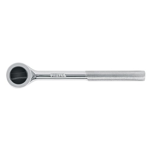 Matraca cuadro de 3/8' con cabeza redonda con disco, confiable para trabajos de ajuste mecánico, PRETUL, clave 27354.