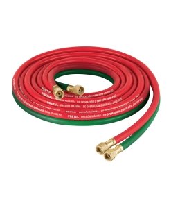 Manguera Cuata Reforzada de 4.5 m para Oxiacetileno, Ideal para Trabajos en Talleres de Soldadura, PRETUL Pretul Clave 28301