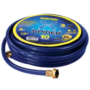 Manguera para jardín tejido spider con conector metálico 1/2", 10 m Surtek M12S10