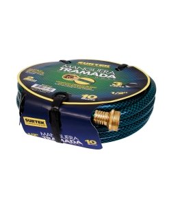 Manguera para jardín tramada con conector metálico 1/2", 25 m Surtek M12T25