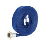 Rollo de manguera plana Truper 1" x 7.5m de descarga - Tecnología de conducción compacta con conexiones para aplicaciones ligeras que combina portabilidad con rendimiento eficiente (Clave 103646)