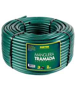 Manguera para jardín tramada en rollo verde 1", 100 m Surtek M1T100