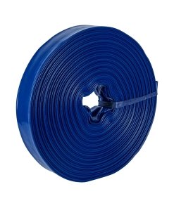 Rollo de manguera plana Truper de 2" x 50m - Tecnología de flujo intensivo para motobomba que combina capacidad industrial con manejo práctico en obra (Clave 100862)