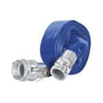 Rollo de manguera plana Truper 2" x 7.5m de descarga - Tecnología de evacuación potente con conexiones para trabajos medianos que acelera el traslado de grandes volúmenes líquidos (Clave 103648)