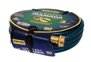 Manguera para jardín tramada con conector metálico 3/4", 25 m Surtek M34T25