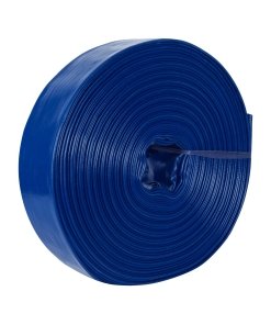 Rollo de manguera plana Truper de 3" x 50m - Tecnología de evacuación profesional para motobomba que maximiza el caudal manteniendo la practicidad operativa (Clave 100865)