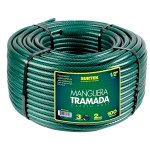 Manguera para jardín tramada en rollo verde 5/8", 100 m Surtek M58T100