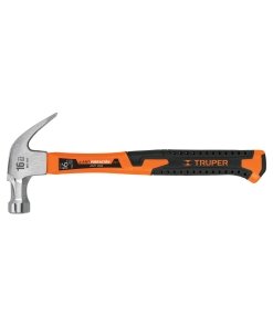 Martillo TRUPER 16 oz con uña curva y mango de fibra de vidrio - Tecnología antideslizante para carpintería que reduce la fatiga (Clave 19710)