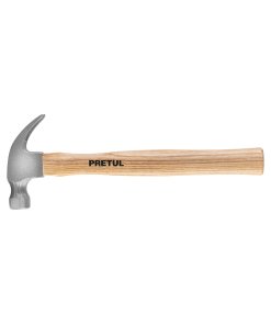 Martillo semipulido de 7 oz con uña curva, herramienta pequeña para tareas de alta precisión, PRETUL, clave 25000.