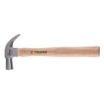 Martillo cabeza cónica 25 mm uña curva, mango madera, TRUPER