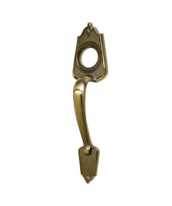 Chapetón metálico para puerta con acabado latón antiguo, diseño clásico y duradero, perfecto para puertas de madera o metal, Hermex clave 43651