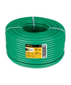 Metro de manguera de 1/2' y 3 capas en rollo de 100 m, opción duradera para tareas largas y exigentes, PRETUL, clave 25035.