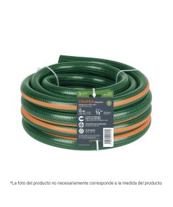 Manguera Truper Profesional de Jardín 3/4" - Tecnología de 3 Capas 10 m sin Conexiones para Riego Eficiente que Equilibra Caudal y Presión para Áreas Medianas (Clave 103949)