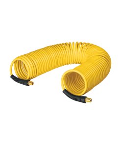 Manguera para compresor, tipo resorte, 7.6m x 1/4', ideal para conexiones flexibles y duraderas, PRETUL, clave 20659.