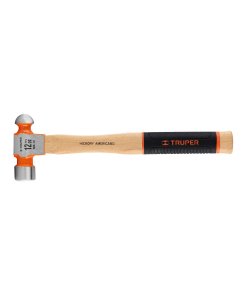 Martillo Pulido de Bola TRUPER Grip 12 oz con mango hickory - Ideal para metalurgia que evita rebotes peligrosos (Clave 16901)