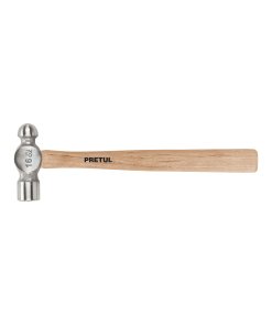 Martillo pulido de bola de 16 oz, mango de madera, ideal para trabajos de golpeo en materiales duros, PRETUL, clave 22658.