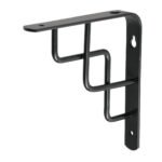 Ménsula reforzada negra 6 x 6', diseño escalera, FIERO