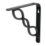 Ménsula reforzada negra 6 x 6', diseño trenza, FIERO