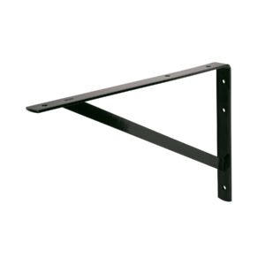 Ménsula reforzada de acero, negra, 10 x 16', FIERO
