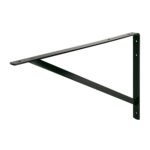 Ménsula reforzada de acero, negra, 13 x 20', FIERO