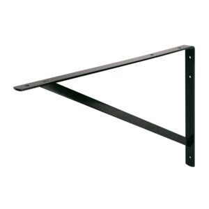 Ménsula reforzada de acero, negra, 13 x 20', FIERO