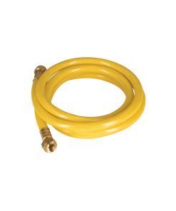 Manguera para Gas, PVC Amarilla, 3/8'x2 m, con conexión, resistente y flexible, ideal para instalaciones de gas, clave 45011 - FOSET