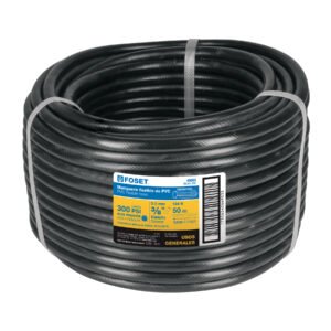Manguera para gas, PVC negra, 3/8' sin conexión, 50 m, FOSET