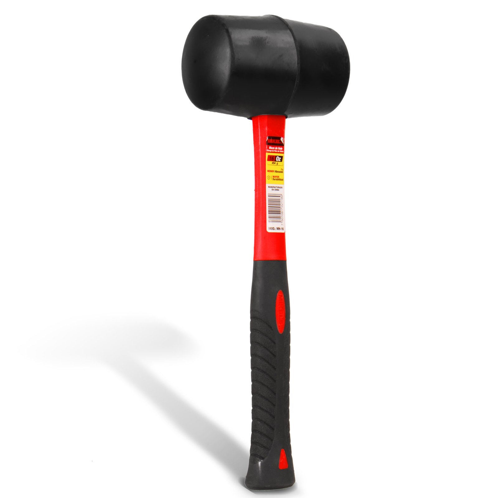 Mazo de hule, mango de fibra de vidrio (16 oz) MIKELS MH-16