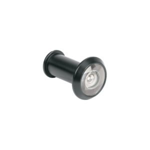Mirilla de seguridad, 180°, lente de vidrio, negro mate