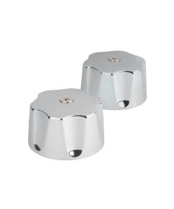 Juego de Manerales Hexagonales Metálicos para Lavabo y Fregadero, Cromo, Resistente y Duradero, Ideal para Instalaciones de Lavabo, Clave 49243, Foset Basic