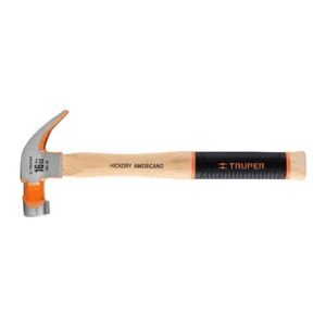 Martillo pulido 16 oz uña curva, mango hickory, TRUPER Grip