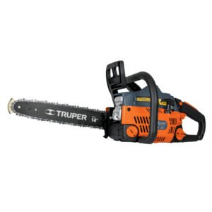 Motosierra Truper 33 cc gasolina con barra de 14" - Tecnología de corte preciso para jardines profesionales que reduce el esfuerzo mientras maximiza la productividad (Clave 16615)