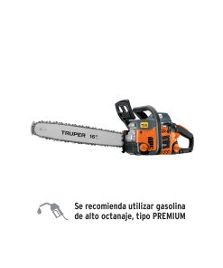 Motosierra Truper 50cc Gasolina - Barra 16" para Tala Intensiva que Reduce Esfuerzo (Clave 102899)
