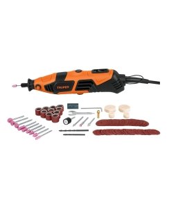 Herramienta Truper Pro Rotativa 150W - Tecnología Versátil con 97 Accesorios para Proyectos Detallados que Facilita Grabado, Corte y Pulido (Clave 17449)