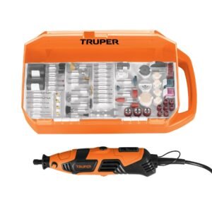 Herramienta Truper Pro Rotativa 150W - Tecnología Multifuncional con 201 Accesorios para Trabajos de Precisión que Amplía tus Capacidades Creativas (Clave 101669)