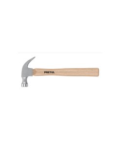 Martillo semipulido de 16 oz con uña curva, herramienta confiable para trabajos ligeros, PRETUL, clave 22290.