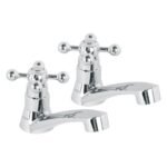 Juego llaves individuales lavabo, ABS, cruceta, BASIC