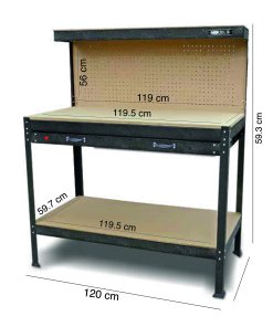 Mesa de trabajo (120 X 60 cms) MIKELS MT-126