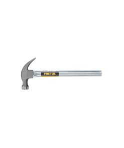 Martillo uña curva de 16 oz, mango tubular, ideal para trabajos de impacto y demolición, PRETUL, clave 20595.