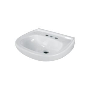 Lavabo de porcelana con rebosadero, blanco, FOSET