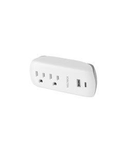 Multicontacto VOLTECK de pared 2 contactos y 2 USB A+C - Tecnología de integración eléctrica para espacios modernos que combina alimentación tradicional con carga digital sin ocupar espacio adicional (Clave 45836)