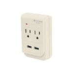Multicontacto, 2 entradas y 2 entradas USB, 2 polos + tierra