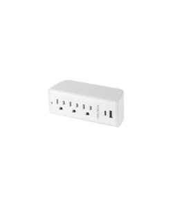 Multicontacto VOLTECK de pared 3 contactos y 2 USB A+C - Tecnología de conexión empotrada para áreas funcionales que maximiza opciones de alimentación sin interferir con la circulación (Clave 45749)