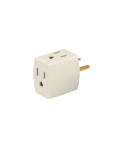 Multicontacto Volteck triple aterrizado tipo cubo - Tecnología de distribución tridimensional para espacios reducidos que maximiza puntos de conexión con mínima ocupación espacial (Clave 46800)