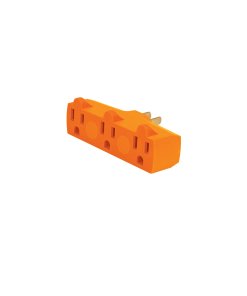 Multicontacto Volteck triple aterrizado tipo 'Y' reforzado - Tecnología de expansión triangular para equipos múltiples que distribuye conexiones en ángulos óptimos con protección completa (Clave 46805)